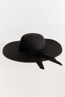 Straw Hat with Ribbon