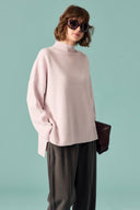 Glitter Detail Turtleneck Knit Sweater