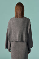 Sweater-Look Knitted Wrap Scarf