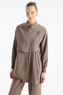 Button Detail Ribbed Pants Set