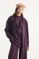 Shawl Collar Belted Ribbed Trouser Set