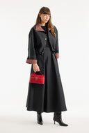 Plaid Detail Skirt Set - Black