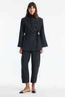Asymmetric Button Blazer Jacket