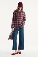 Plaid Shirt with Waisted Detail