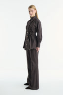 Gold Button Detailed Denim Set