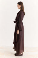 Front and Sleeve Ruffle Dress