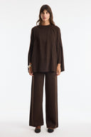 Pella Knit Poncho and Trousers Set