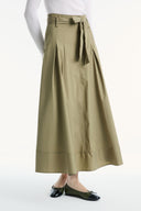 Belted Pleated Skirt