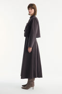 Asymmetric Button Detail Skirt Set