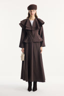Jacket and Ruffle-Detail Skirt Set