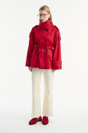 Epaulette Detail Short Trench Coat