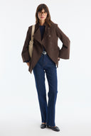 Asymmetric Buttoned Blazer Jacket