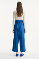 Wide Leg Cotton Trousers
