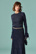 Glittery Knit Skirt Set