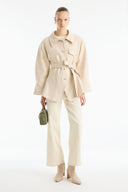 Belted Jacket with Flap Pockets