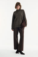 Glitter Detail Turtleneck Knit Sweater