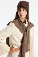 Sweater-Look Knitted Wrap Scarf