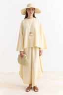 Linen Trousers Set with Waist Tie Detail