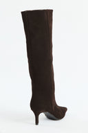 Pointed-Toe Genuine Leather Suede Ankle Boots