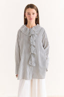 Striped Ruffled Shirt