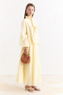 Collar Detail Skirt Set