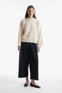 Mock Neck Short Knit Sweater