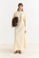 Linen Dress with Wide Sleeve Detail