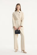 Asymmetric Closure Detail Blazer Jacket