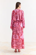Satin Printed Yoryo Chiffon Dress