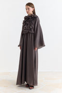 Dress with Ruffle Collar Detail