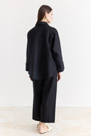 Organic Linen Shirt with Sleeve Cuff Detail