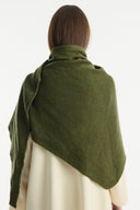 Front-Tie Knit Shawl Scarf