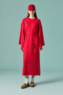 Belted Basic Knit Dress