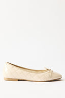 Alya Bow Detail Quilted Ballet Flats