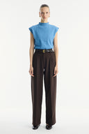 Straight-Leg Fabric Trousers