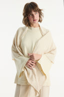 Front-Tie Knit Shawl Scarf