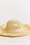 Tassel Detail Wide Straw Hat