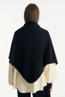 Front-Tie Knit Shawl Scarf