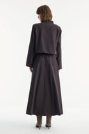 Asymmetric Button Detail Skirt Set
