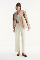 Floral Print Jacquard Quilted Jacket