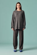 Gold Accessory Detailed Knit Sweater