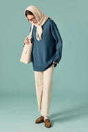 Gold Accessory Detailed Knit Sweater