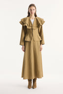 Jacket and Ruffle-Detail Skirt Set