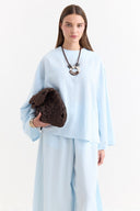 Linen Trousers Set with Waist Tie Detail