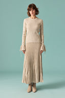 Glittery Knit Skirt Set