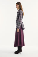 Plaid Shirt with Waist-Defining Detail