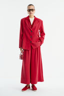 Benetti Button-Detail Jacket and Trousers Suit