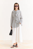 Striped Ruffled Shirt