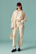 Gold Accessory Detailed Knit Sweater