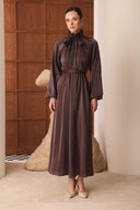 Alessan Ruffled Glitter Dress